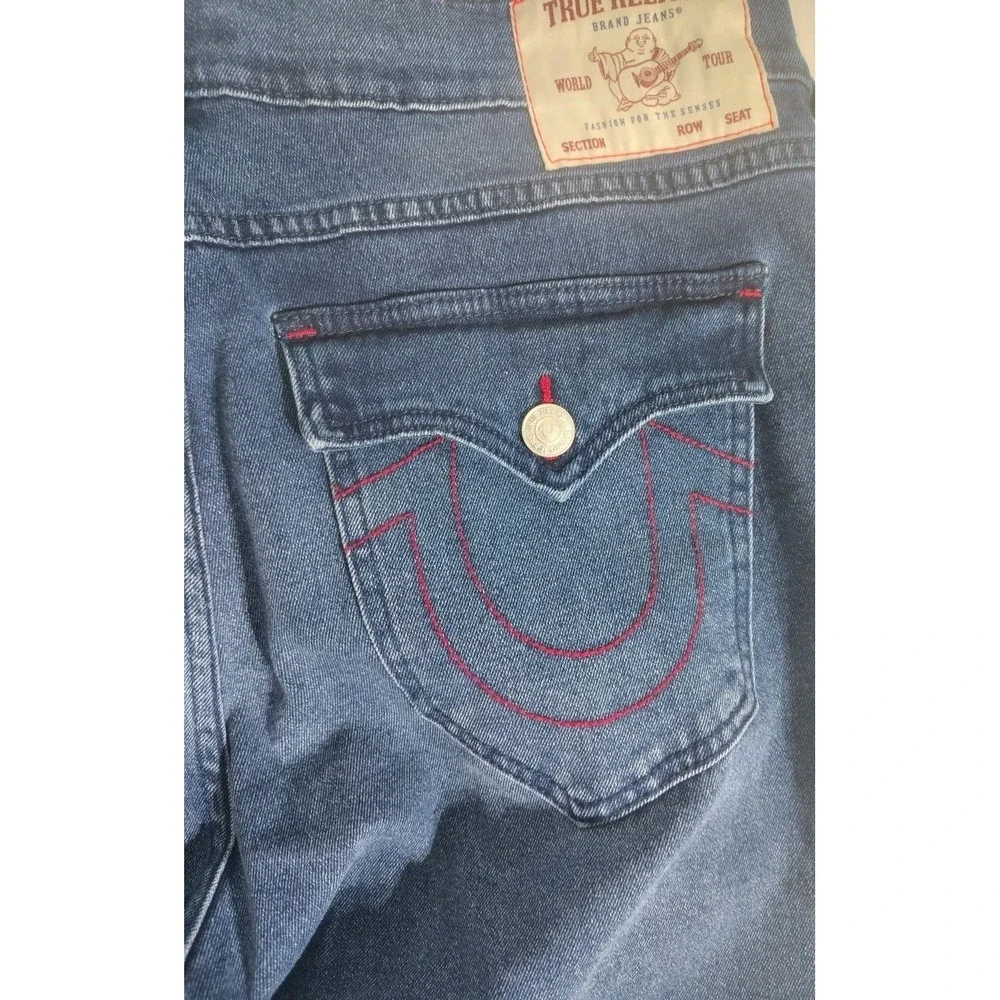 True Religion‎ Jeans Ricky Relaxed Straight Flap Rustic Barn Wash 36X34 Denim